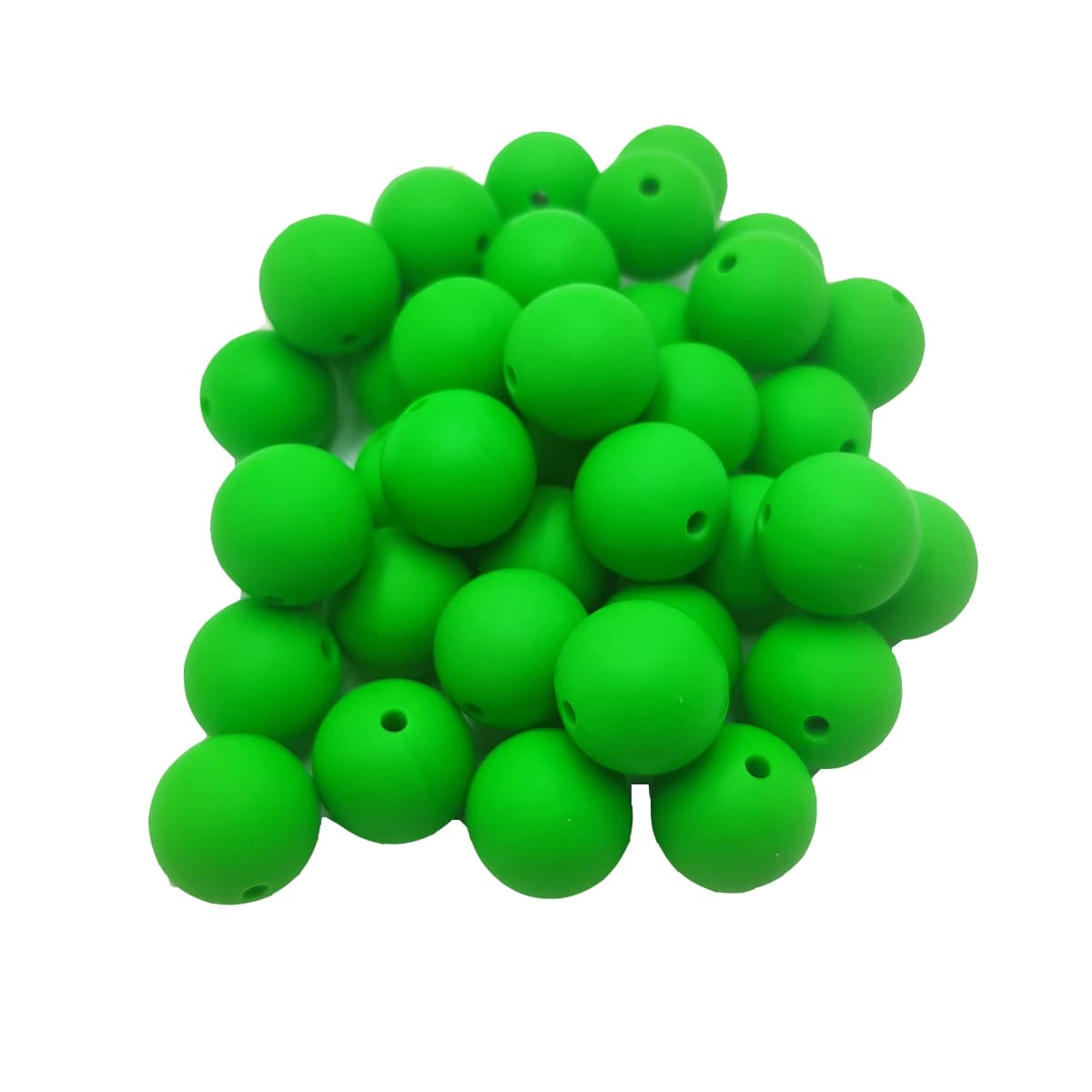 100pc Summer Green Color Silicone Round Beads 12mm 15mm Baby Teether Beads Necklace Toy DIY Pacifier Chain Care Teething Product