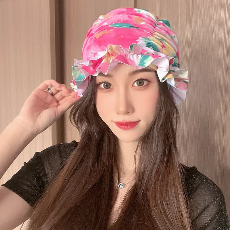 Summer Beach Women Ladies Fashion stylish Nylon comfortable swim cap accessories waterproof fish tail hats