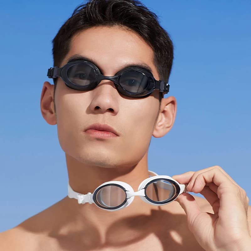 AquaPlay Black Premium Adult Professional Swimwear Small Frame Anti-slip Waterproof Adjustable Silicone Strap