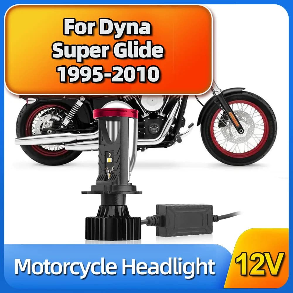 H4LED lente del proiettore Mini Len lampadina del faro del motociclo per Har-ley Dyna Super Glide 1995-2010 Sport 1999-2005 T-Sport 2001-2003