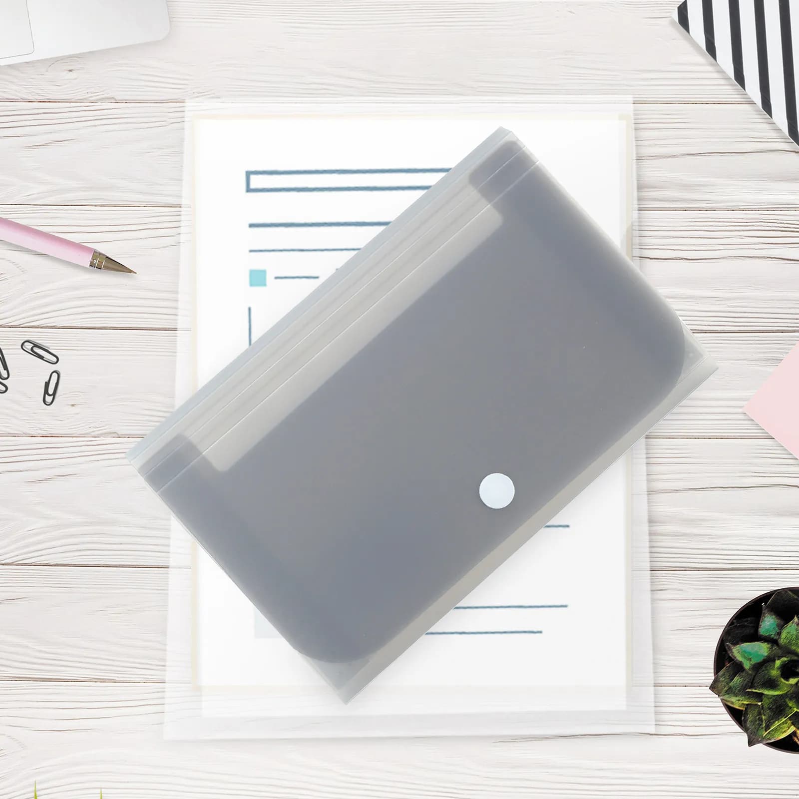 Organizzatore Portadocumenti a Fisarmonica in Plastica, Portatile, Multitasche, per Ricevute e Documenti da Viaggio