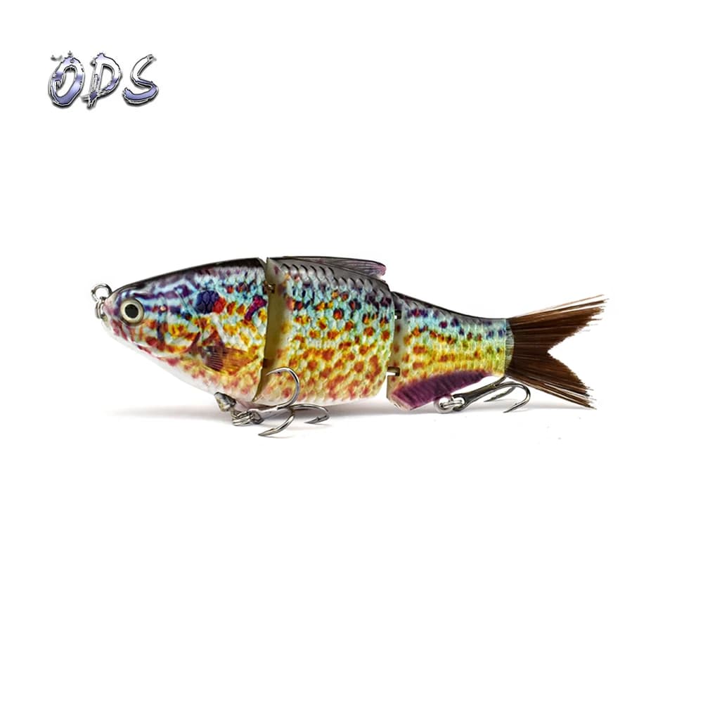 Esca artificiale per pesca con esca artificiale Shad da 5 pollici Esca in plastica multi snodata ad affondamento lento adatta per laghi oceani ripetuti