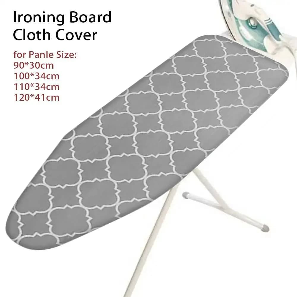 1Pcs Stain Resistant Ironing Board Cover Thick Cotton Padding With Elastic Edge Iron Heat Shield Universal Cloth Cover
