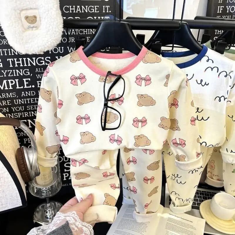Children's Clothing, Long Sleeve Pijamas, Cotton Set for Boys and Girls, Autumn Spring, Nightwear Breathable