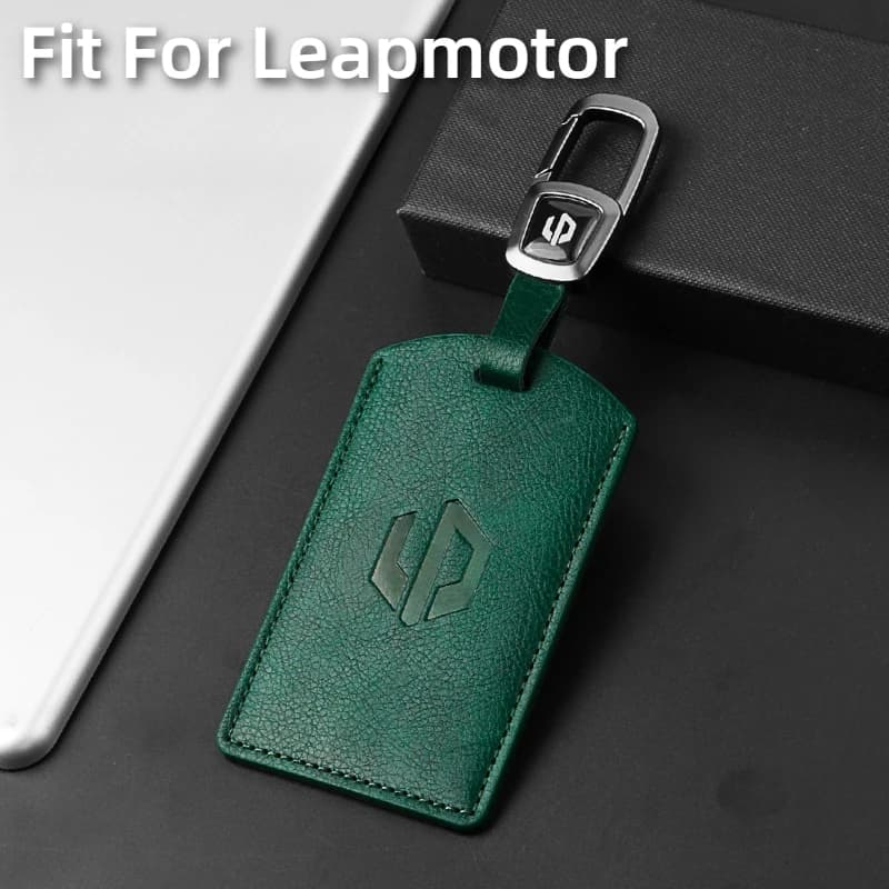 Misura per Leapmotor C11 C01 C16 C10 Portachiavi per auto NFC Smart Card Custodia protettiva in pelle scamosciata