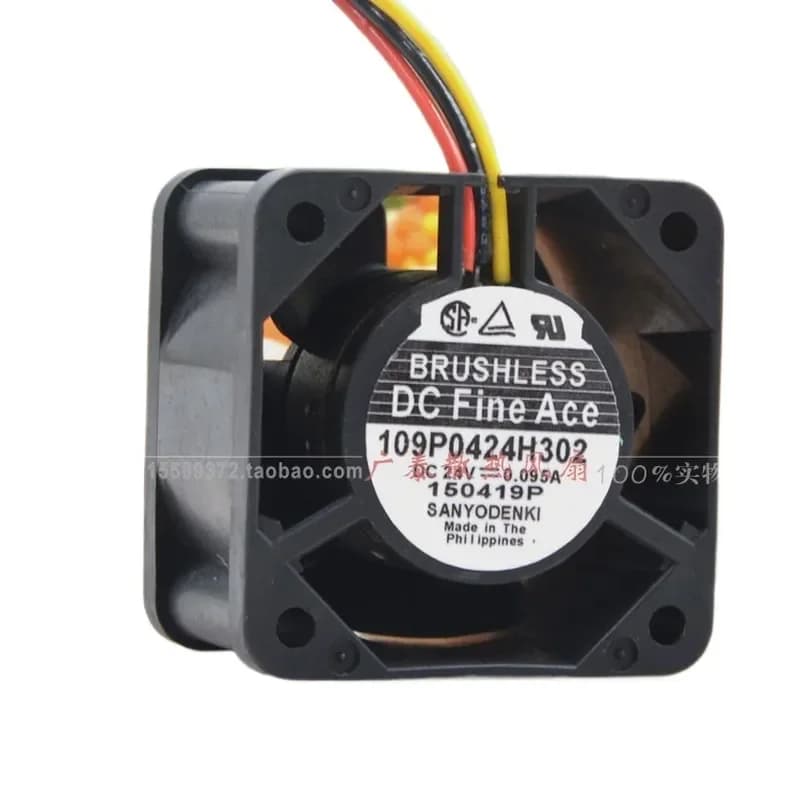 for SANYO 4028 24V 0.095A 4cm Double Ball Bearing Inverter Fan 109P0424H302 109P0424H301