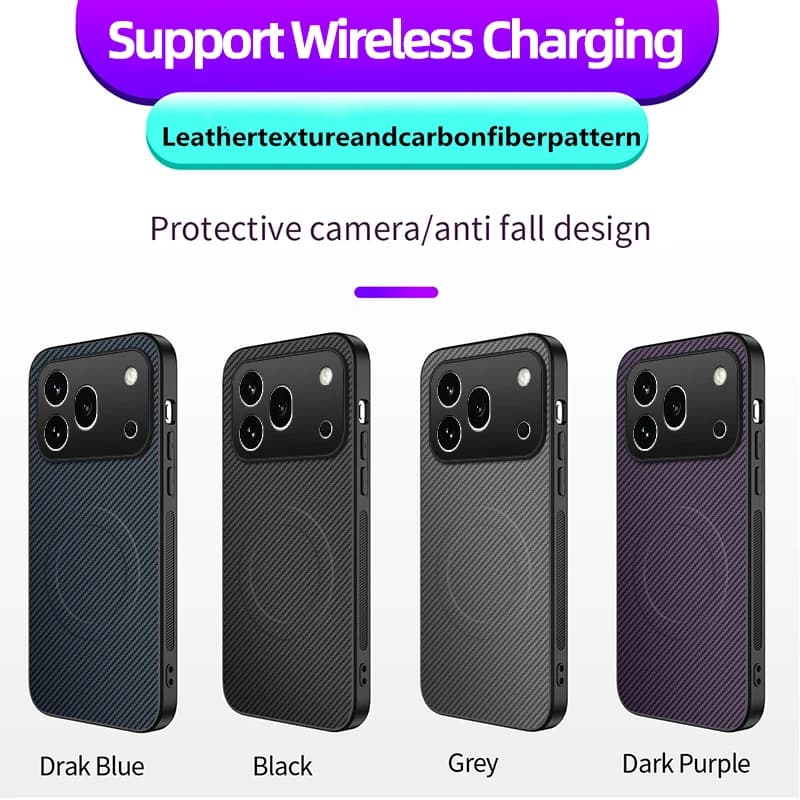 Custodia Protettiva in Fibra di Carbonio e Kevlar per Honor 600 Pro, Honor 600 Lite, Honor 500/400/200, X9d, X9c, X9b, Compatibile con Ricarica Magnetica Magsafe
