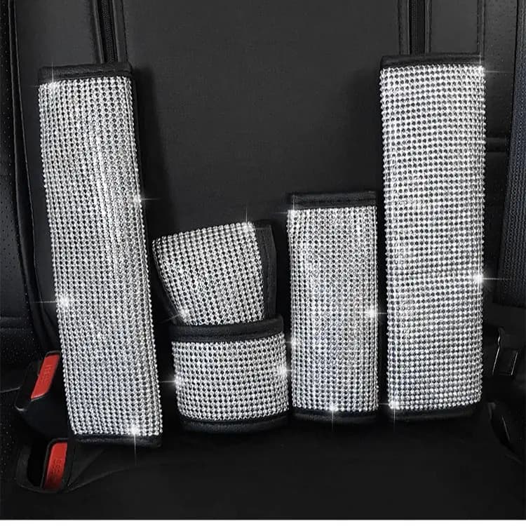 Universal set of glittering crystals with diamonds 38 cm Car cover Wheel for self-styling Wheel Woman Girl Accessories with diamonds