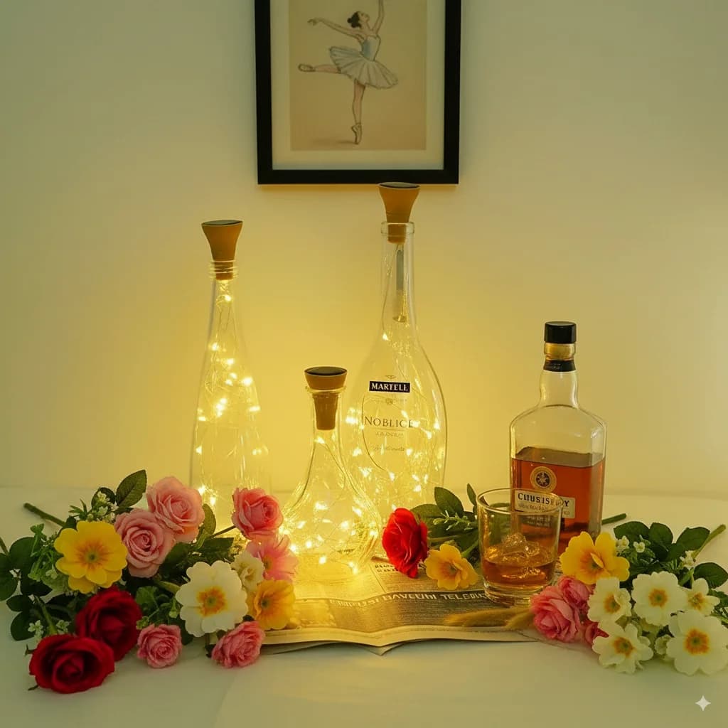 1m / 1.5m / 2m ha portato la stringa luce bottiglia sughero caldo bianco stringhe luci rame solare alimentato guirlanda all'aperto Festoon giardino impermeabile