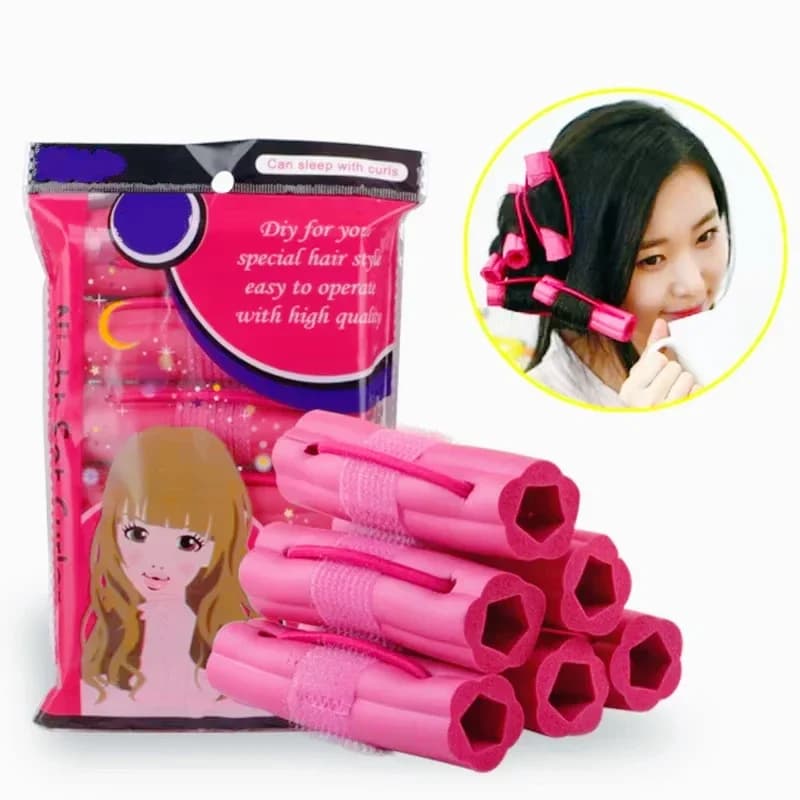 6 pezzi grandi bigodini autoadesivi parrucchiere uso domestico fai da te magia styling rullo rotolo bigodino capelli donne strumenti di bellezza