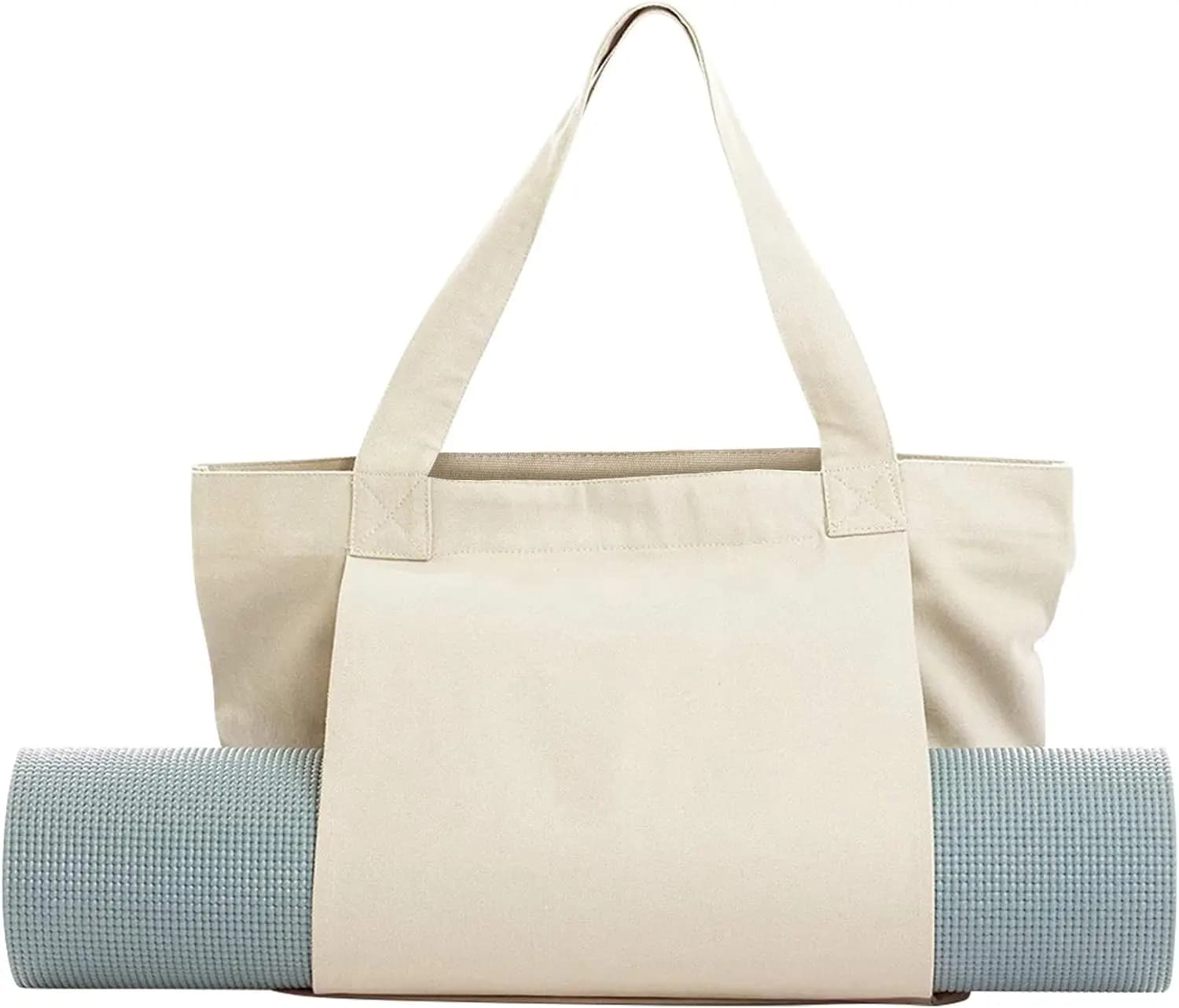 Yoga mat transport bag with shoulder strap, inner pocket with zipper for pilates, travel, office, sport, training and beach