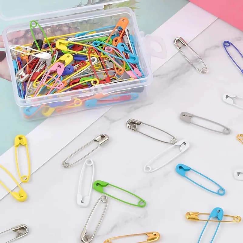 120 pieces balloon pins colored metal with storage box small balancing pins for clothes handicraft pins diy sewing accessories