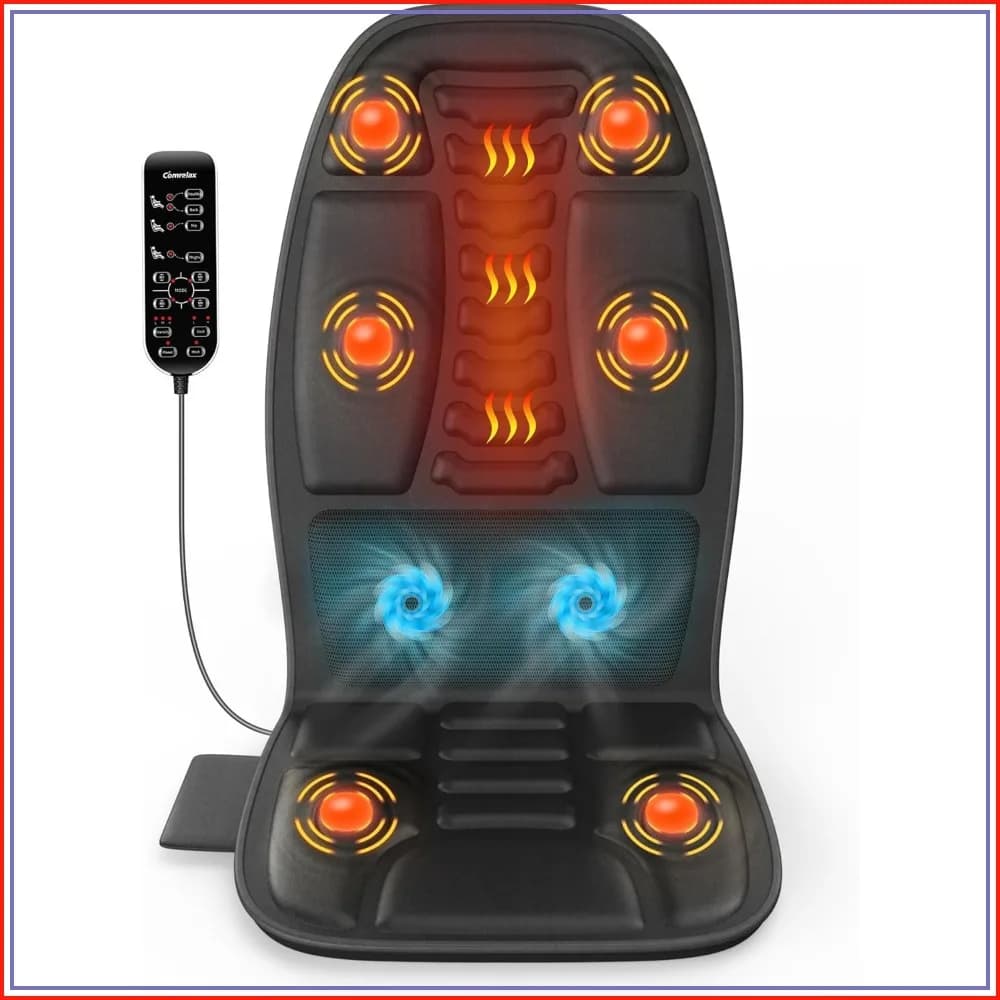 Massage Seat Cushion with Heat & Cooling, Full Body Vibration Pad for Chair, Home Office Gift