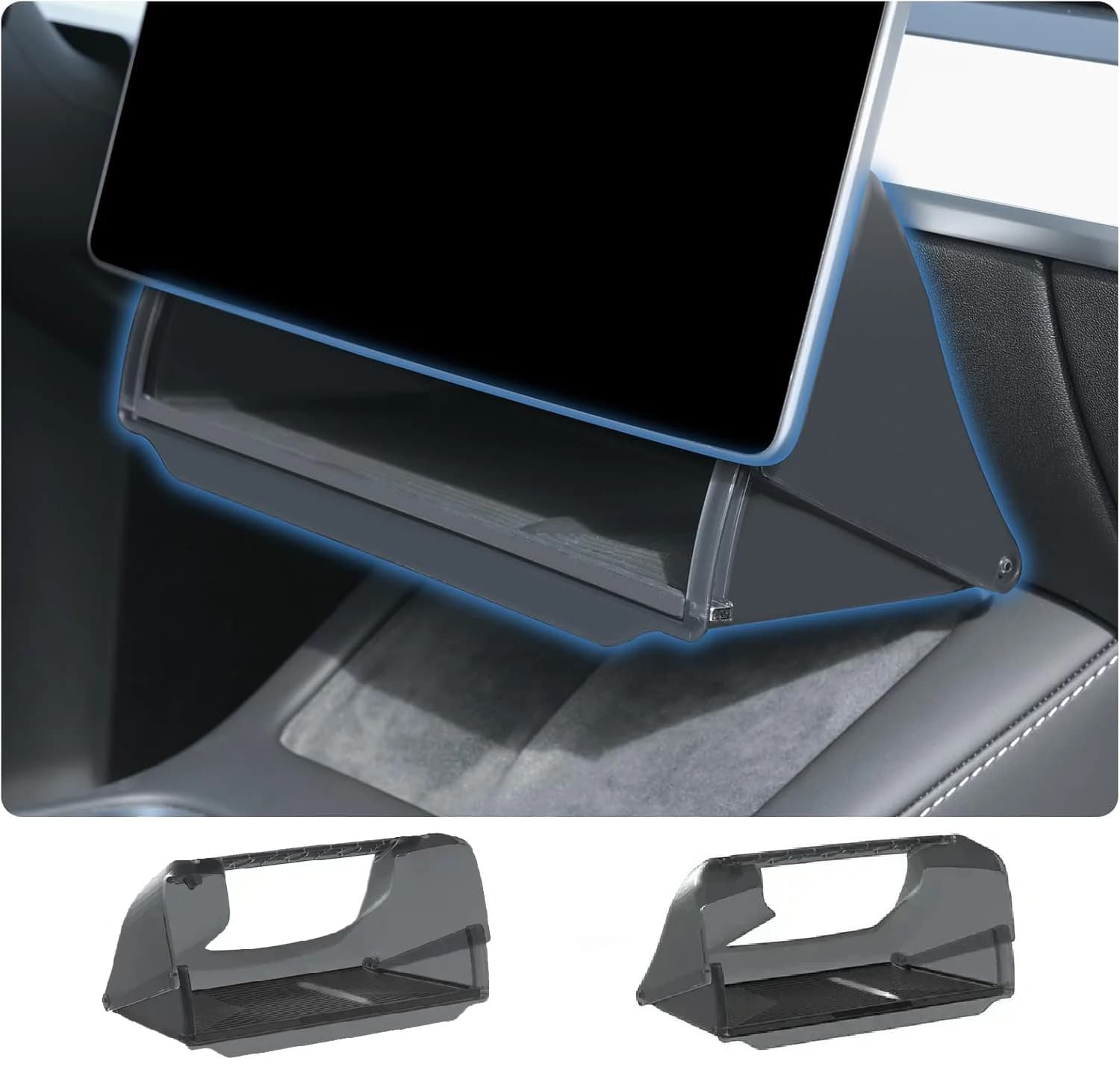 Organizer per Vano Portaoggetti Nascosto Sotto il Schermo di Controllo Centrale per Tesla Model Y/3 Highland Model Y Juniper, Accessori Auto