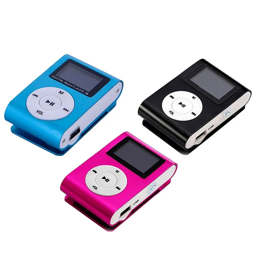 Hot Lettore MP3 portatile Media Clip in metallo Mini lettore MP3 digitale Supporto TF Card USB con jack per cuffie da 3,5 mm Dropshipping