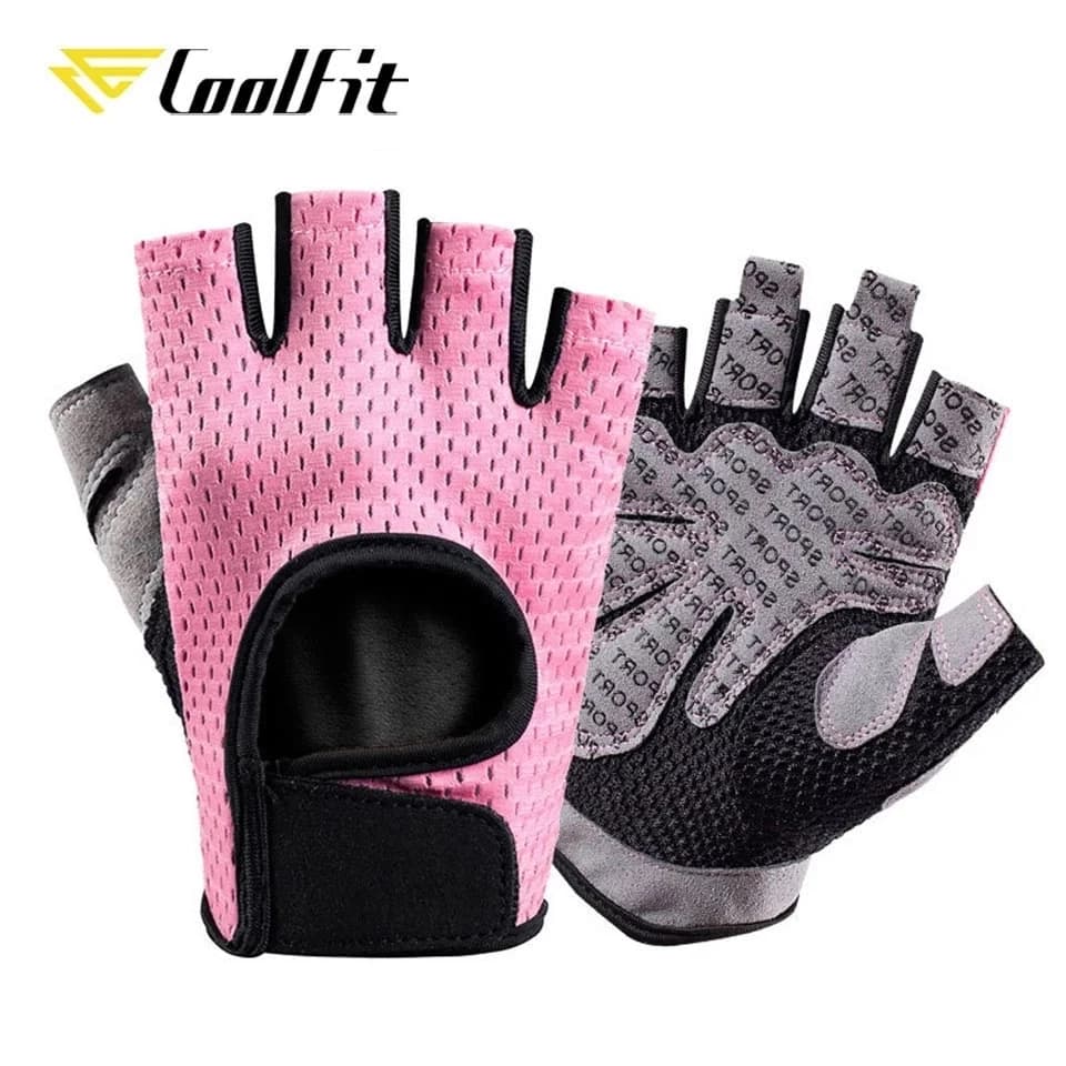 CoolFit Breathable Fitness Gloves Silicone Palm Gym Gloves with Cavalry Weight Lifting Manubri Crossfit Bodybuilding