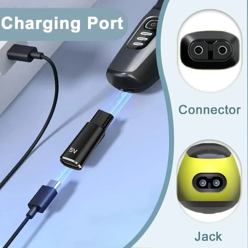 Philips BT3238/15 5V razor charger USB adapter with C type connector Portable regulator for QP2724, QP2834, BT3230, MG7910, MG5910