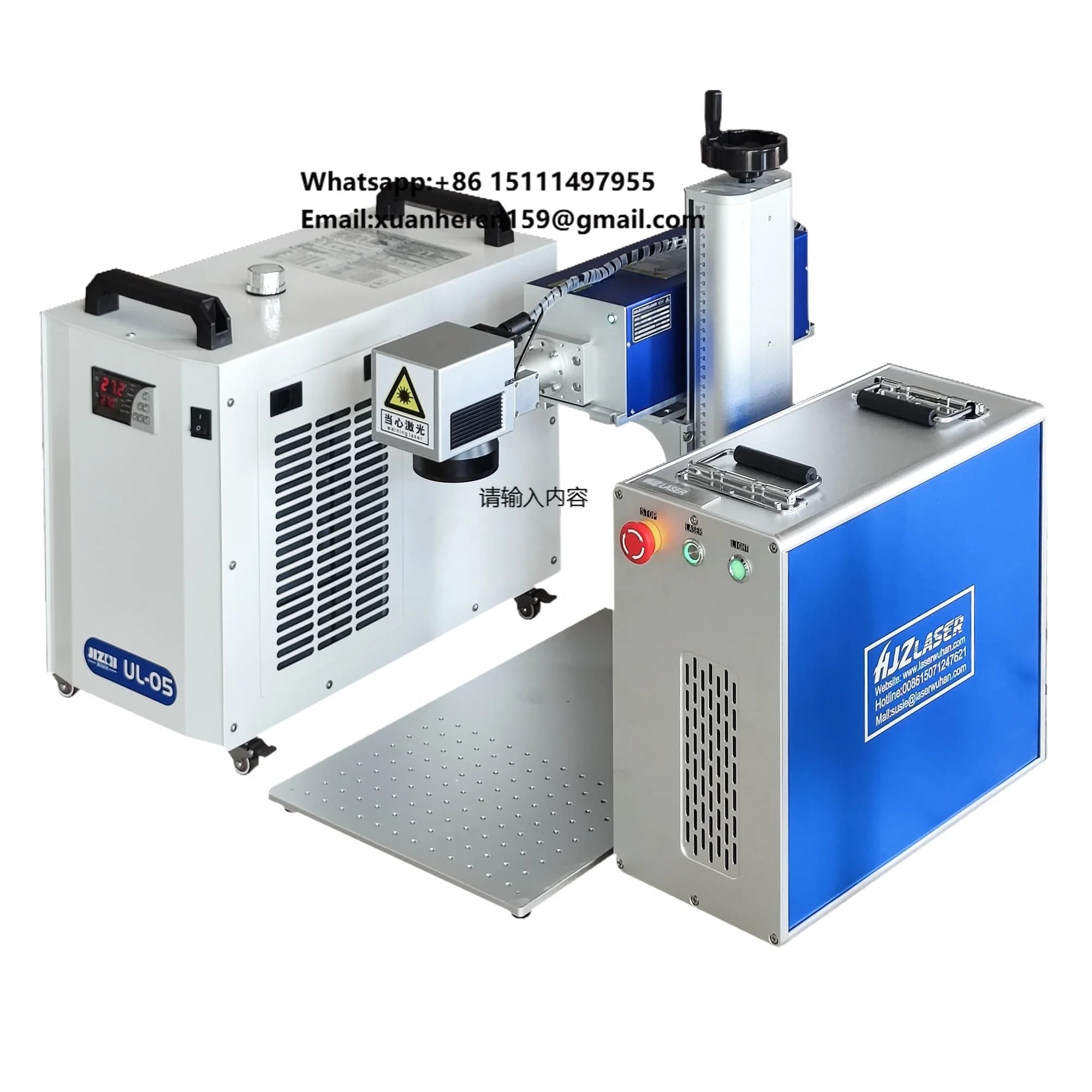 Macchina Portatile per Marcatura Laser 30W 50W Fibra/CO2/UV 3W 5W 10W, Stampante/Incisore 3D per Loghi su Metallo, Vetro, Legno, Plastica