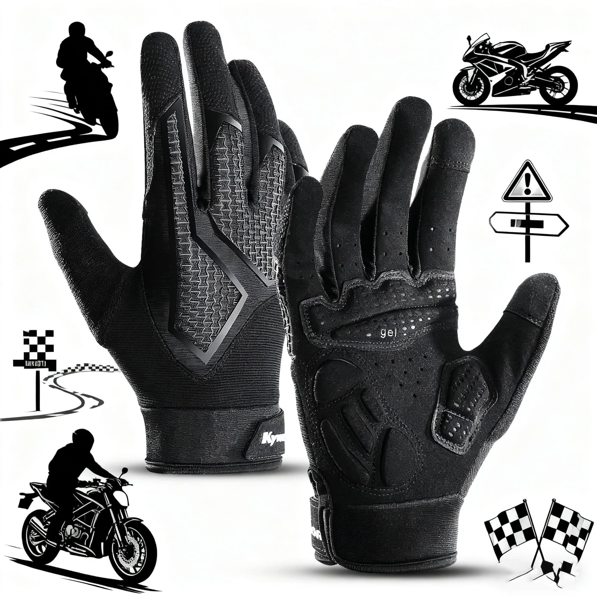 Motor cycle gloves Mtb Mountain Bicycle Gloves Motorcycle Racing Gloves Motocross Gloves Finger Cycling Bike Accessories