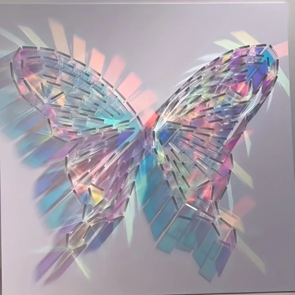 Iridescent Acrylic Mirror Tiles 30x30mm Rainbow Square Mosaic Pieces for DIY Crafts Decor 50/100/500PCS