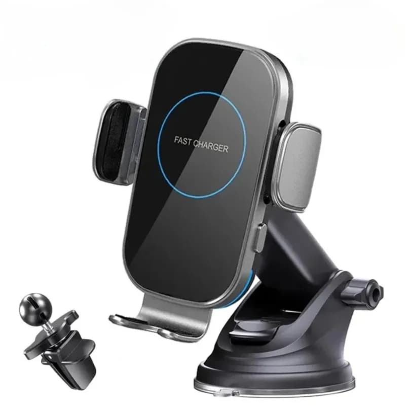 Supporto per telefono con presa d'aria per auto Supporto per caricabatterie wireless da 15 W per iPhone 17-12 Samsung S25 Xiaomi Staffa per cellulare a ricarica rapida