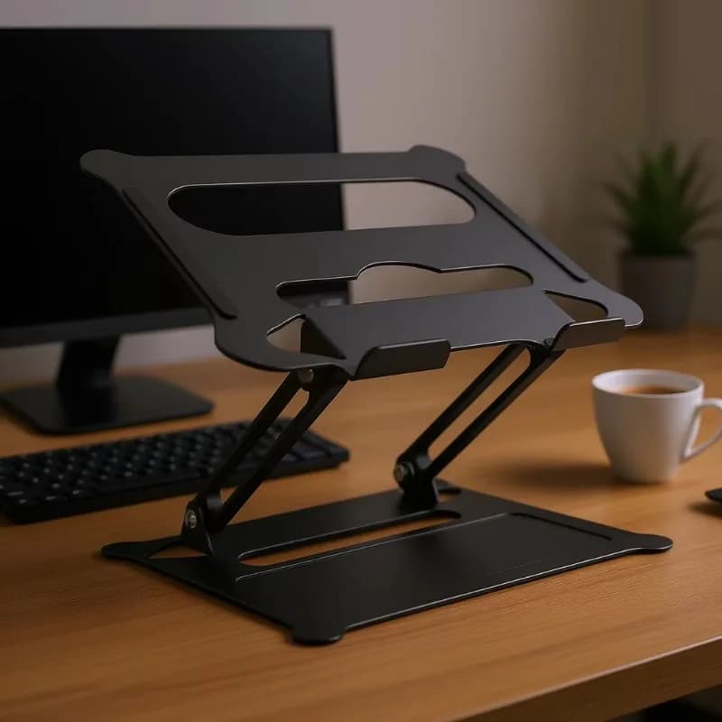 Aluminum laptop stand, adjustable angle, laptop lift stand