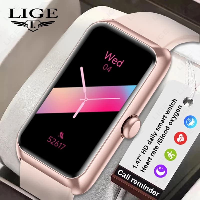 LIGE Fitness Braccialetto Intelligente Notifica Chiamata Frequenza Cardiaca Monitoraggio del Sonno Esercizio Pedometro Fascia Smartwatch per IOS Android Nuovo