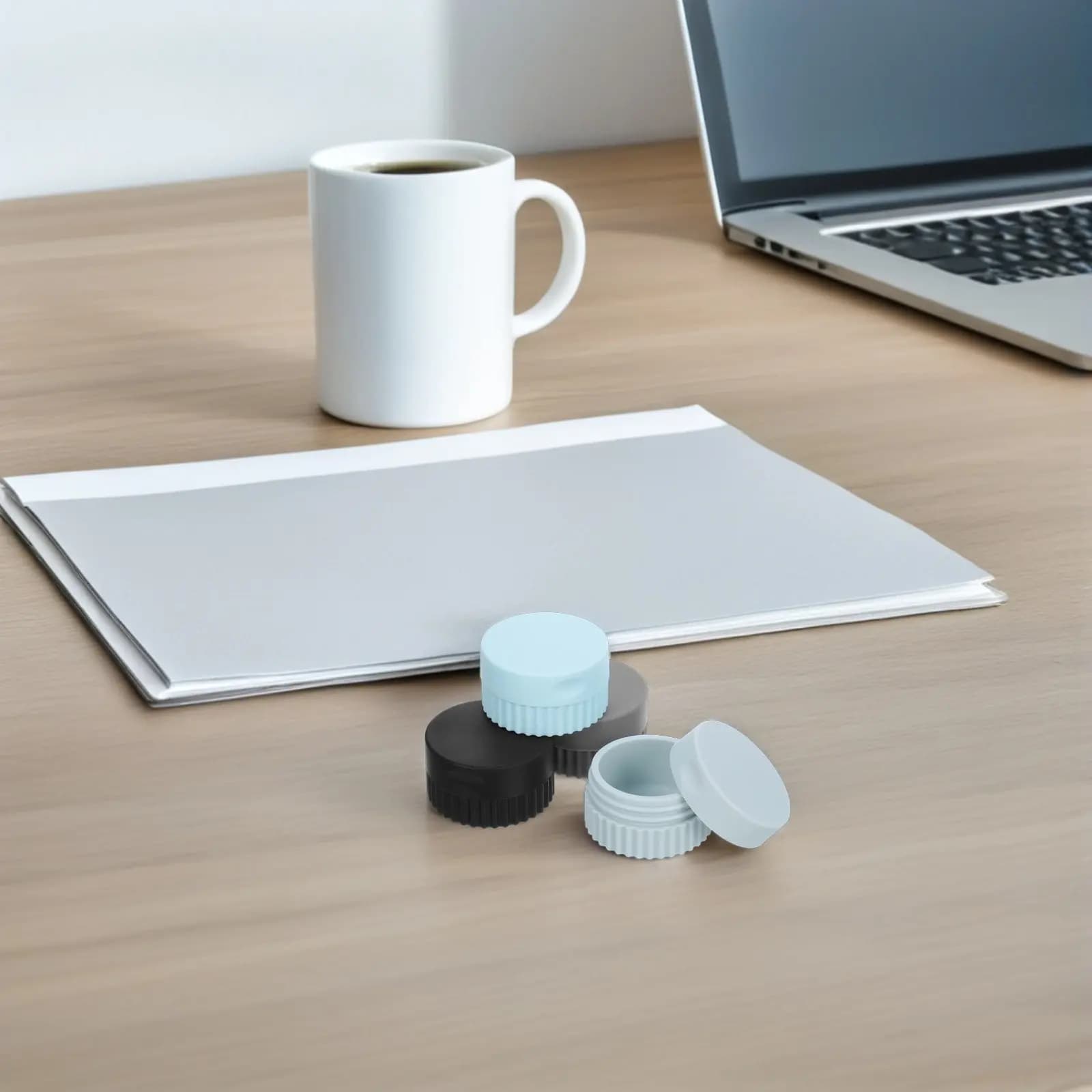 4Pcs Small Silicone Pill Case Travel Medicine Container Leakproof Vitamin Organizer Portable Pill Holder for Daily Supplements