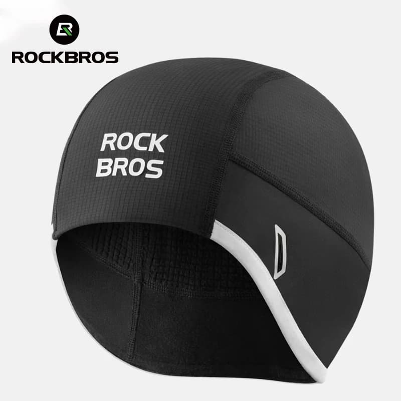 ROCKBROS Berretto termico da ciclismo Traspirante Antivento Fodera per casco in pile invernale Corsa Sci Cappello da bici integrale Beanie