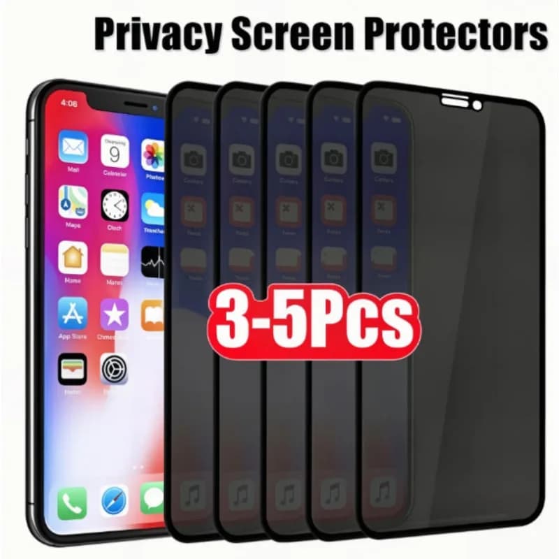 1-5 pieces protection screen privacy cover complete for IPhone 16 15 13 11 14Pro Max tempered glass anti-spia for iPhone XS Max XR glass