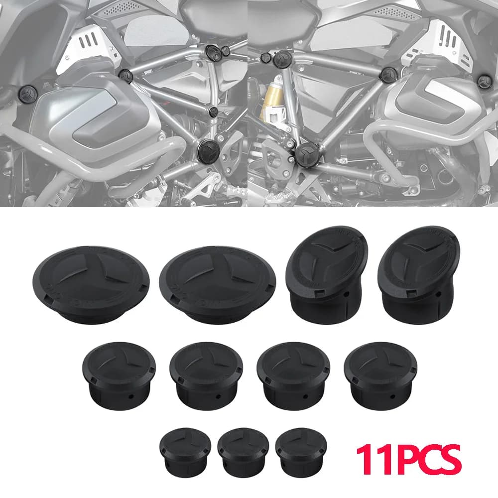 11PCS Per BMW R1250GS Adventure 2018-2024 R1200GS R 1200 GS Adventure 2014-2018 R 1250 GS Moto Telaio Foro Tappi di Copertura