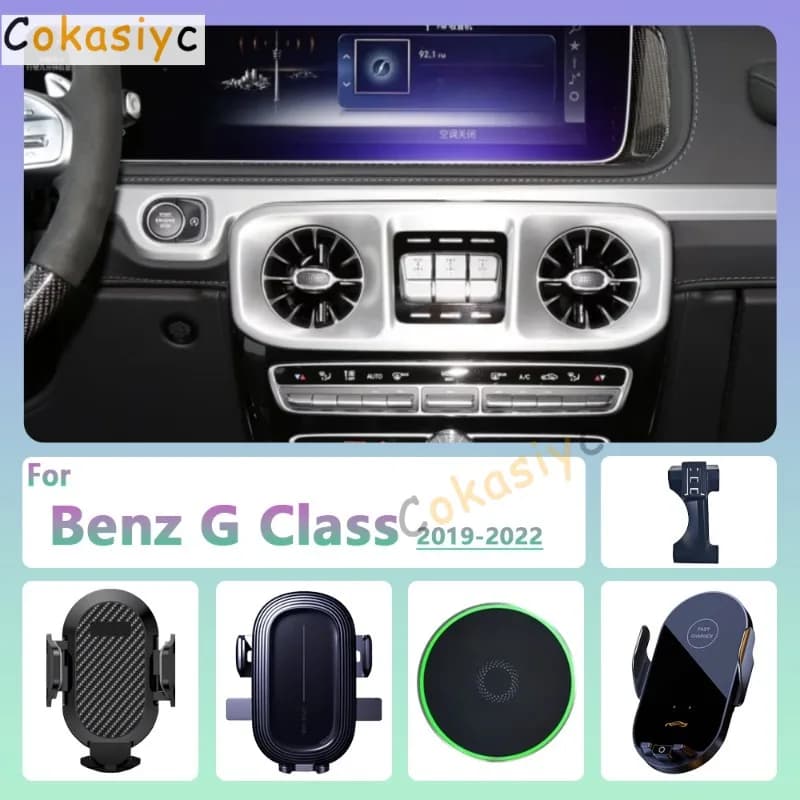 Supporto Magnetico per Telefono con Ricarica Wireless per Mercedes Benz Classe G G500 G63 W463 2019-2022, Compatibile con Magsafe