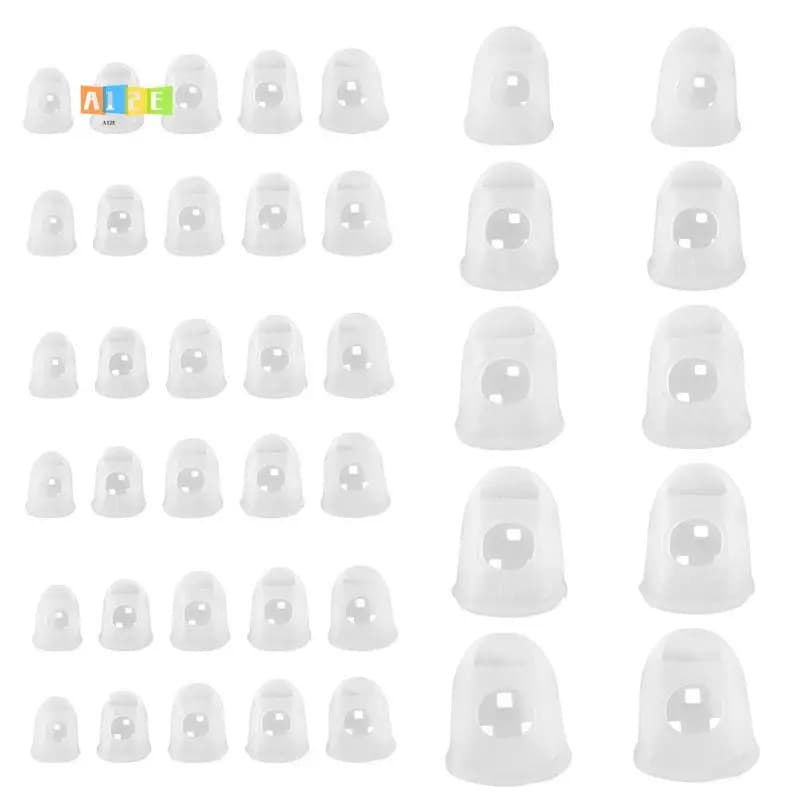 A12E-40 Pezzi di Protezioni per le Dita, 5 Misure di Copridita per Ukulele, per Chitarra e Strumenti a Corda