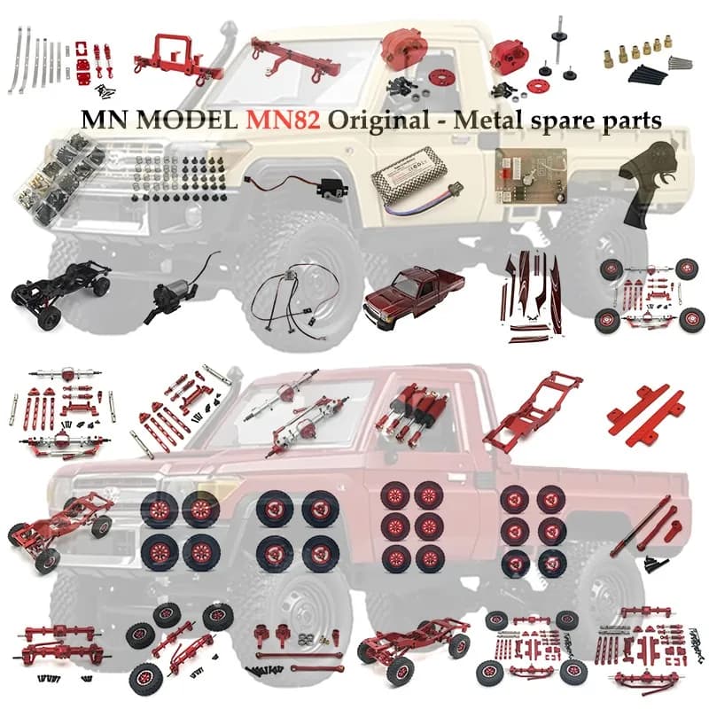 MN Model 1/12 MN82 LC79 MN78 Parti Auto RC Kit di Aggiornamento in Metallo per Assemblaggio Anteriore e Posteriore Accessori Auto MN MODEL