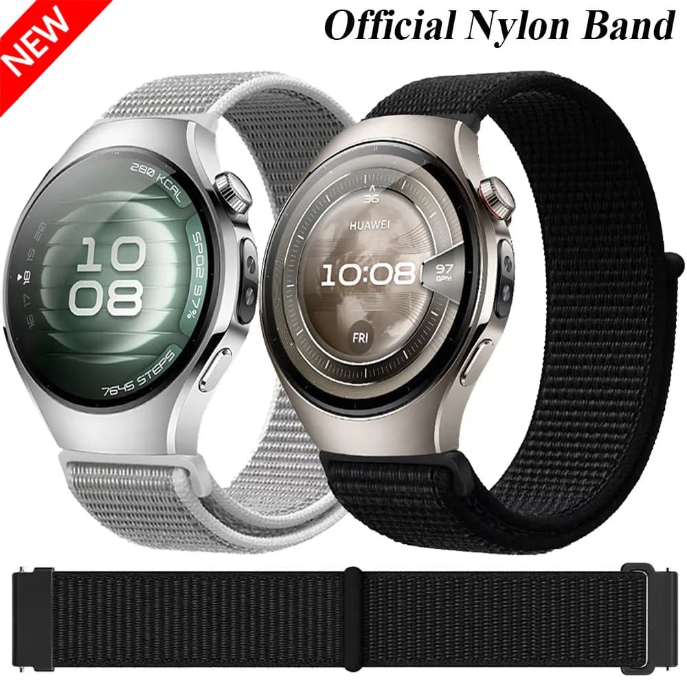 20mm 22mm Nylon Loop Strap For Huawei Watch 5 46mm GT5-4-3 Pro Bracelet Wristband Amazfit Balance 2/GTR/GTS/Bip 6/Active 2 Belt