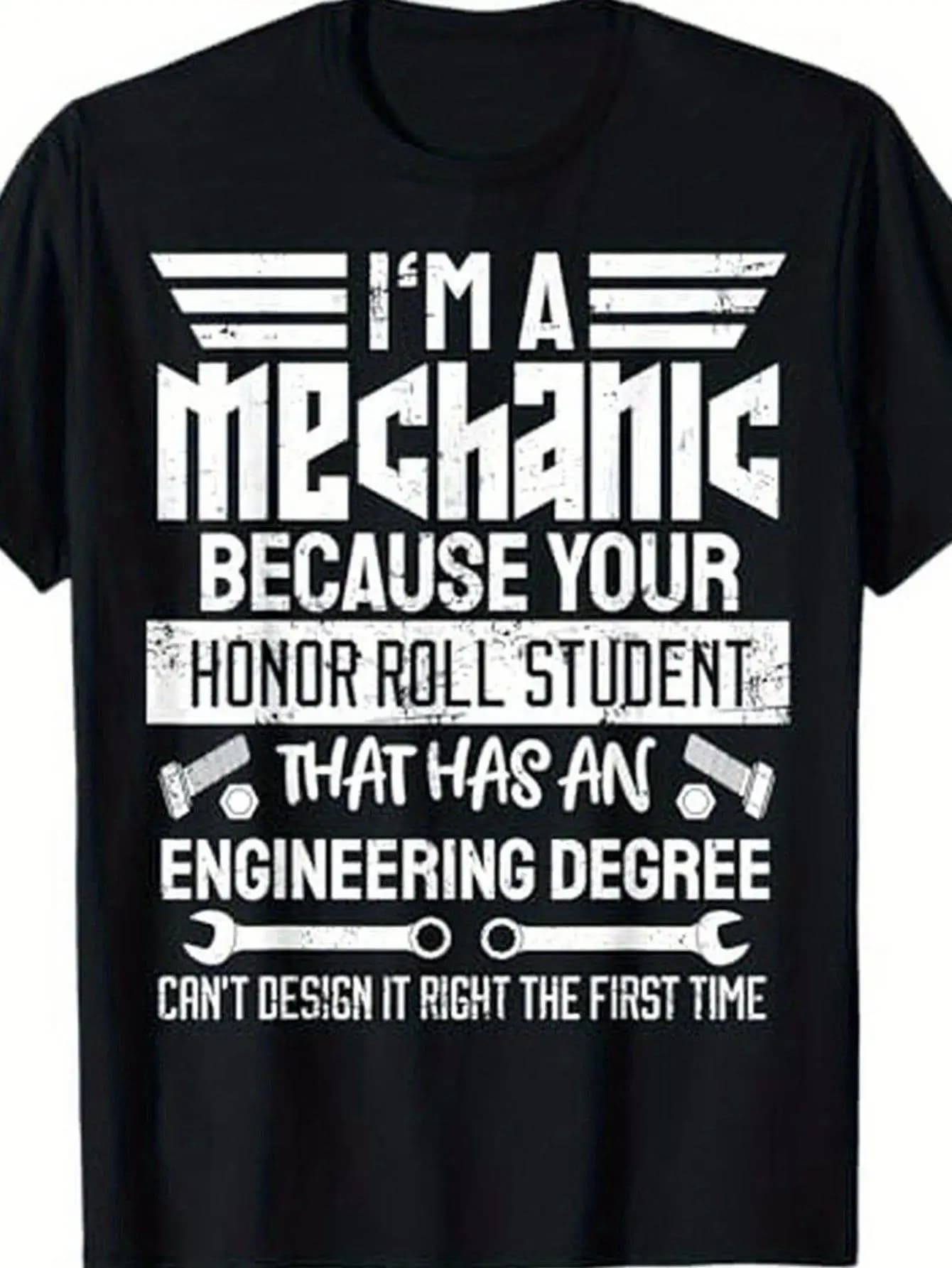 T-shirt con chiave meccanica - 100% cotone, maglietta regalo per garage per appassionati di auto da uomo S-XXXL