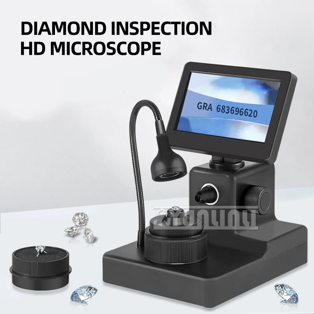 1000x 4.3 '' Diamante HD Codice vita Microscopio elettronico Lente d'ingrandimento Strumenti specializzati Strumento di rilevamento del diamante