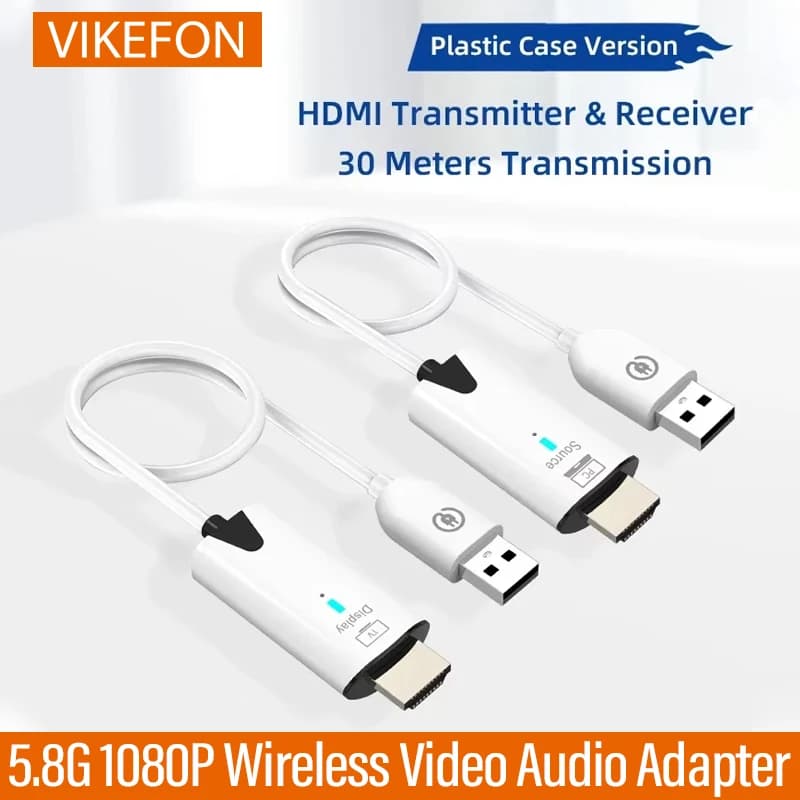 Trasmettitore e ricevitore video wireless da 30 m Cavo adattatore display extender compatibile HDMI Specchio schermo per fotocamera PC a TV