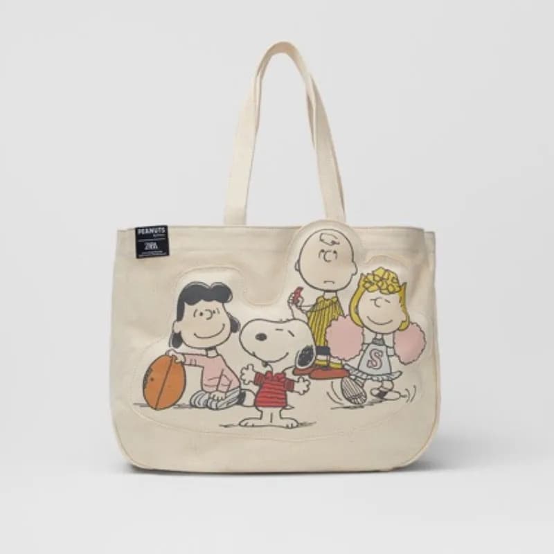 Nuova Borsa Tote in Tela con Motivo Snoopy, Carina e Kawaii, Borsa Portatile per Shopping, Regalo di Compleanno per Ragazze, Regalo di Natale