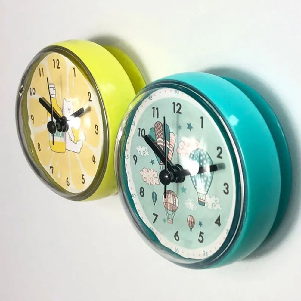 Orologio da Parete 3D Moderno Impermeabile, Alimentato a Batteria, Mini Orologio a Ventosa, Decorazione per Casa e Bagno