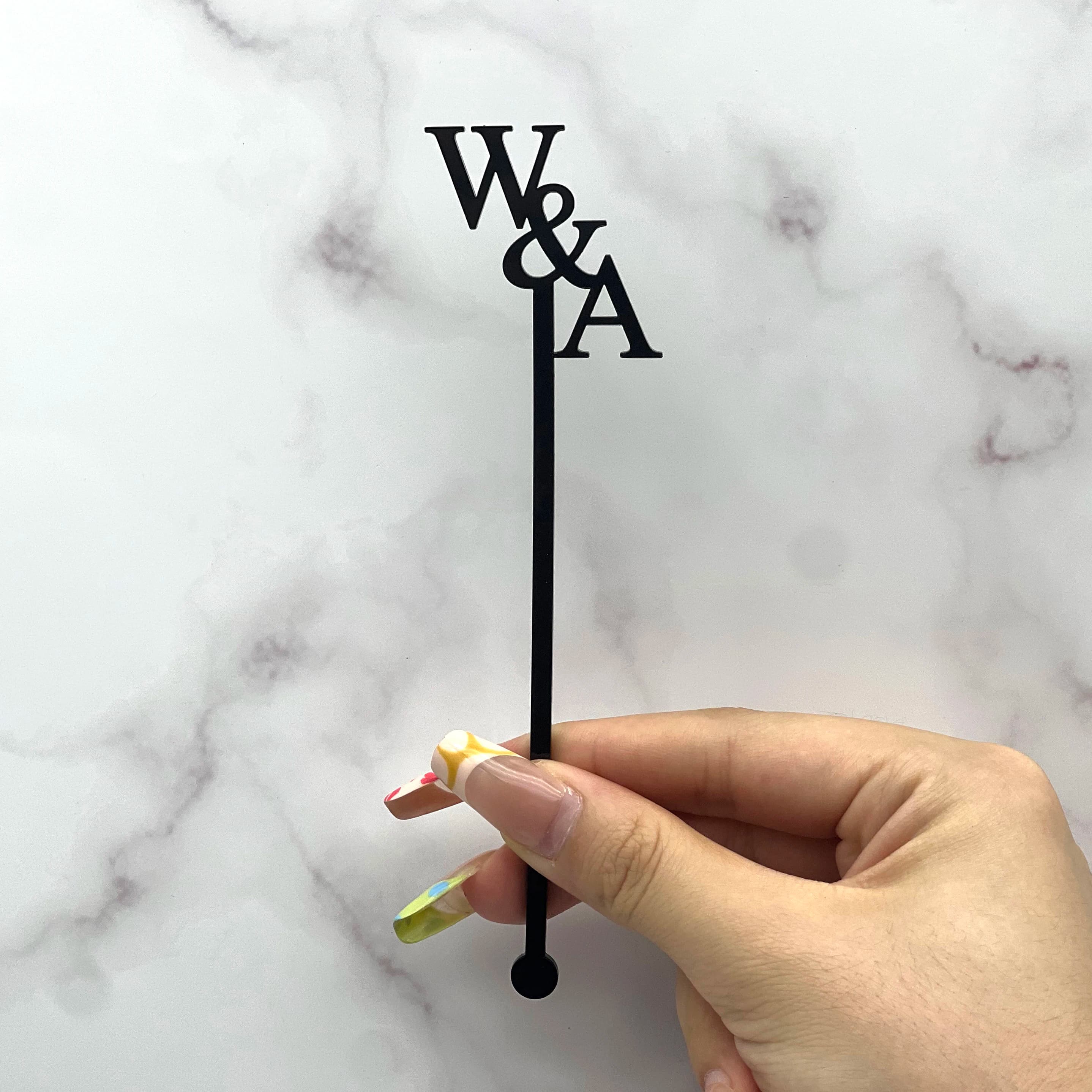 Agitatori per bevande per feste in acrilico personalizzati Agitatori per cocktail per matrimoni personalizzati Battesimo Cocktail Swizzle Sticks Decorazioni per la tavola