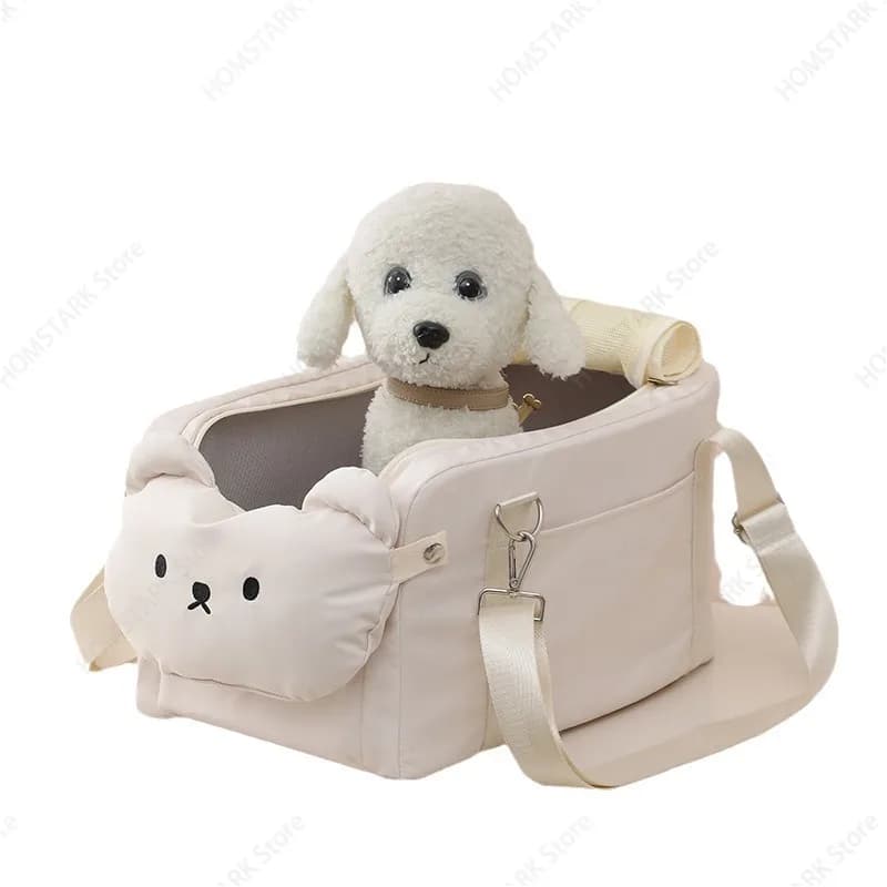 Car Center Console Pet Safety Seat, Portable Hand‑held Pet Carrier for Small Dogs and Cats Universal Travel Accessory