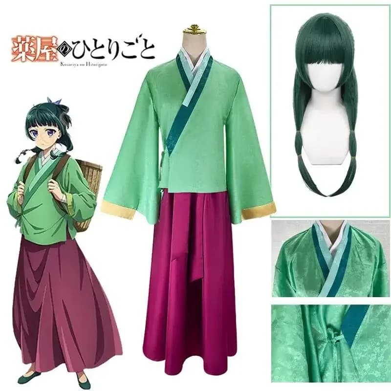 Costume Cosplay Anime Maomao, Kimono by Apothecary Diaries, Uniforms for Halloween and Carnival, for Women