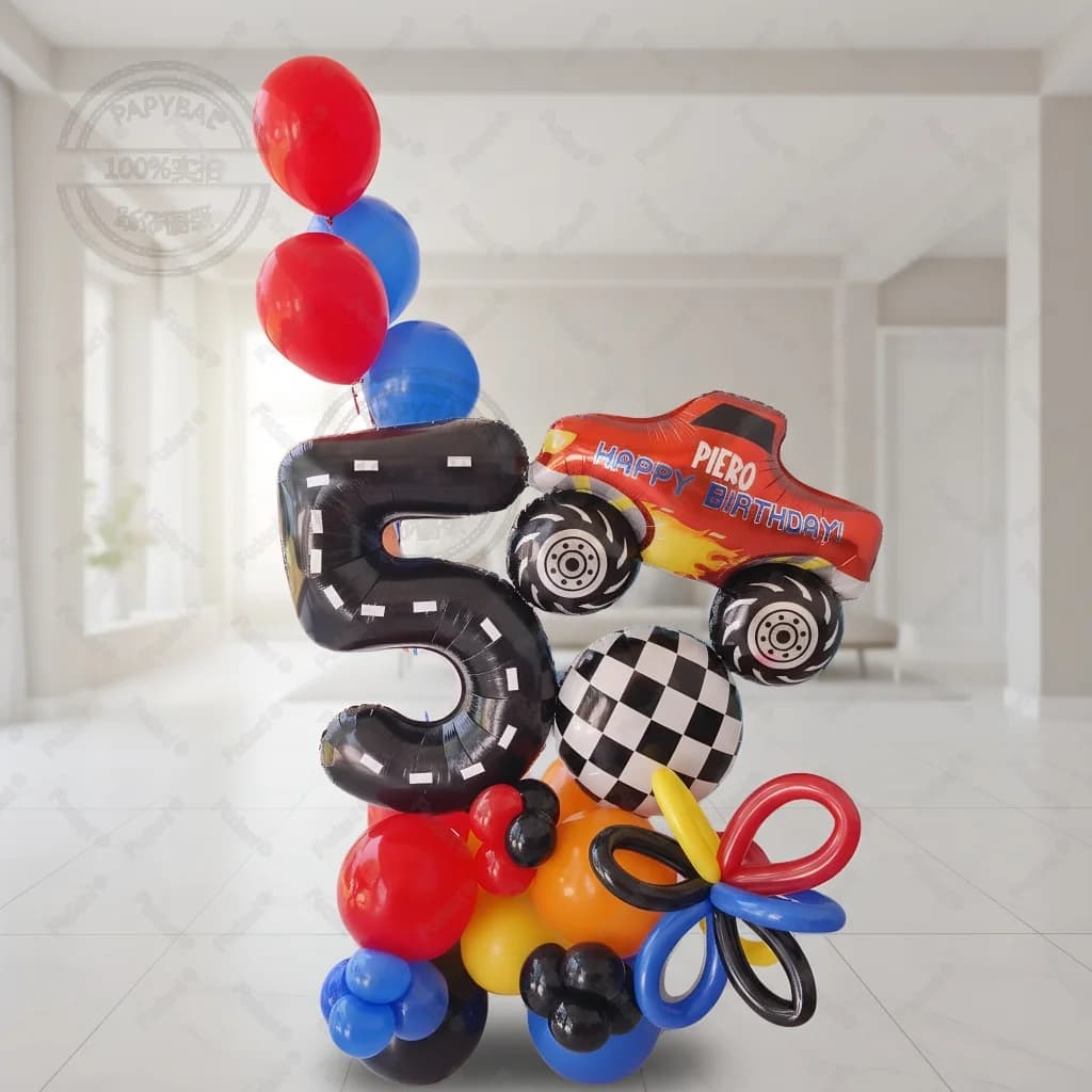 43 pezzi di palloncini pickup linee nere numero set di palloncini di compleanno decorazione per feste per bambini forniture per festival oggetti di scena per foto di compleanno