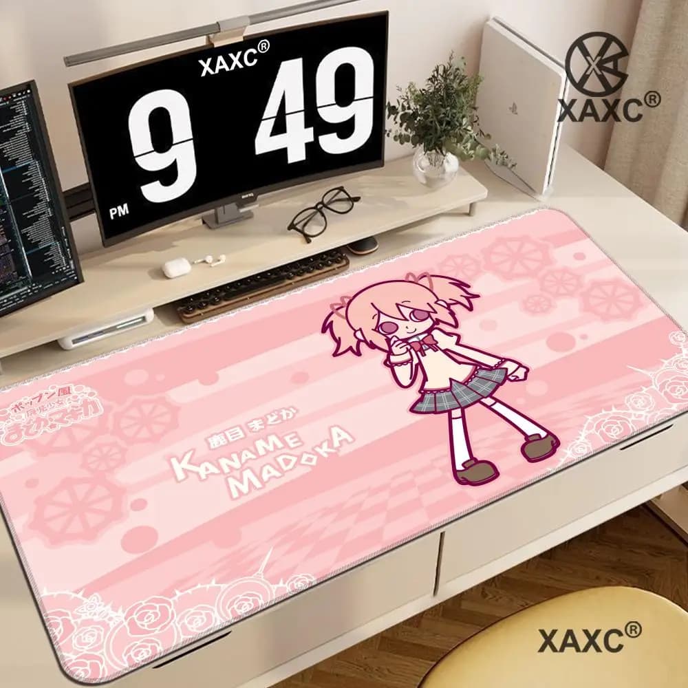 Tappetino per mouse Madoka Magica XAXC, tappetino per tastiera e mouse di grandi dimensioni, tappetino per mouse da gioco in gomma antiscivolo, tappetino per mouse per laptop