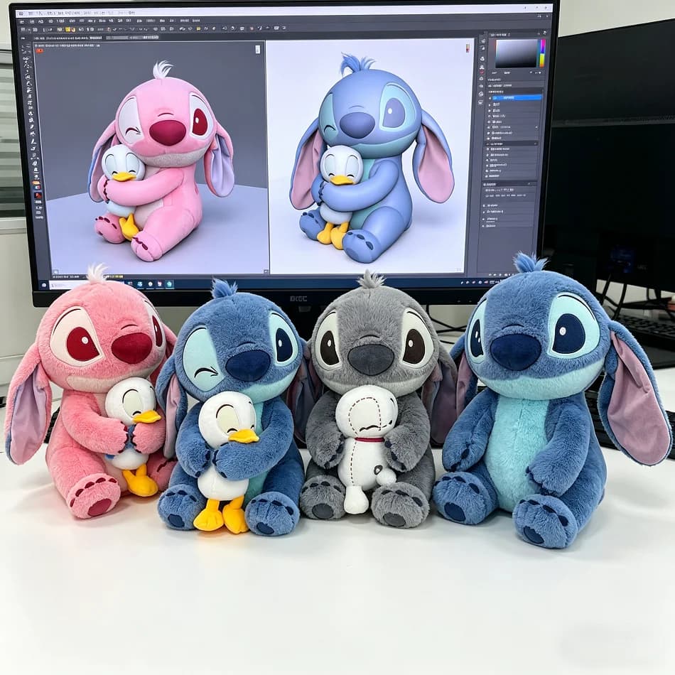 Pupazzi Anatre Anime Kawaii 30-35CM, Simpatici Cuscini Decorativi per Divano, Giocattoli alla Moda per la Decorazione della Camera da Letto, Regalo di Compleanno per Bambini, Regalo di Natale
