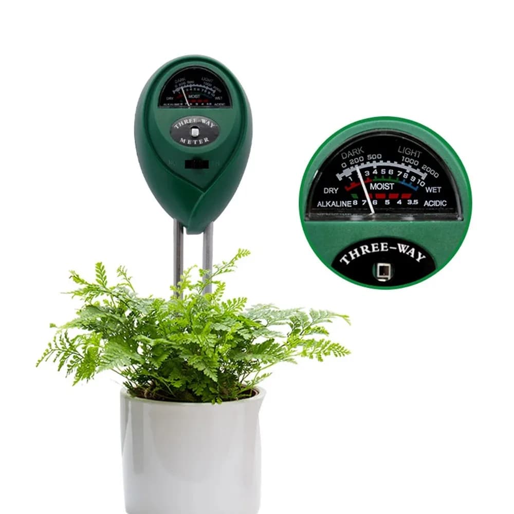 3 in 1 Soil PH Meter Sunlight PH Tester Garden Flowers Soil Moisture Sensor Meter Plants Acidity Humidity PH Monitor Detector