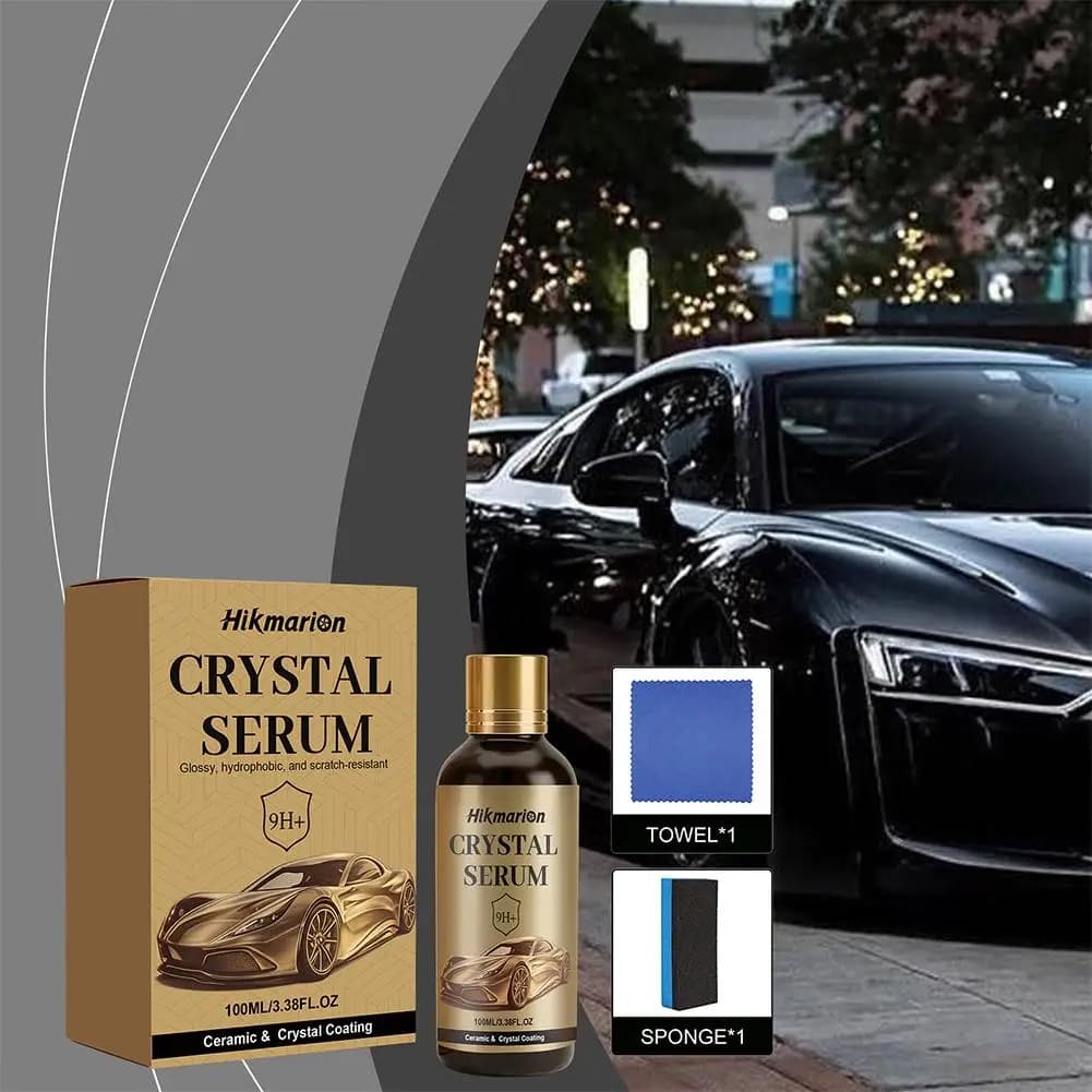 Kit Agente di Rivestimento Ceramico per Auto 9H Durezza Elevata Lucidatura Idrofobica Nano per Auto Set Cura Vernice con Spugna e Asciugamano 100ml