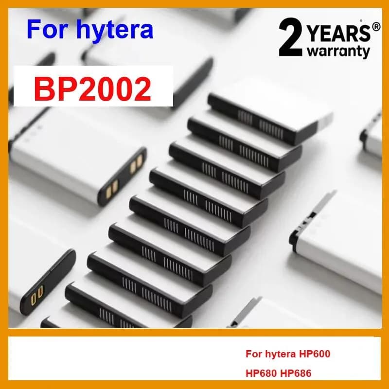 Per Hytera HP600 HP680 HP686 Batteria sostituibile per walkie-talkie BP2002 2000Mah