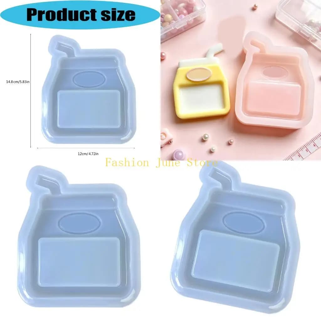 N5KA Epoxy Casting Tray Mold in Silicone for Milk Carton Resin Crafts
